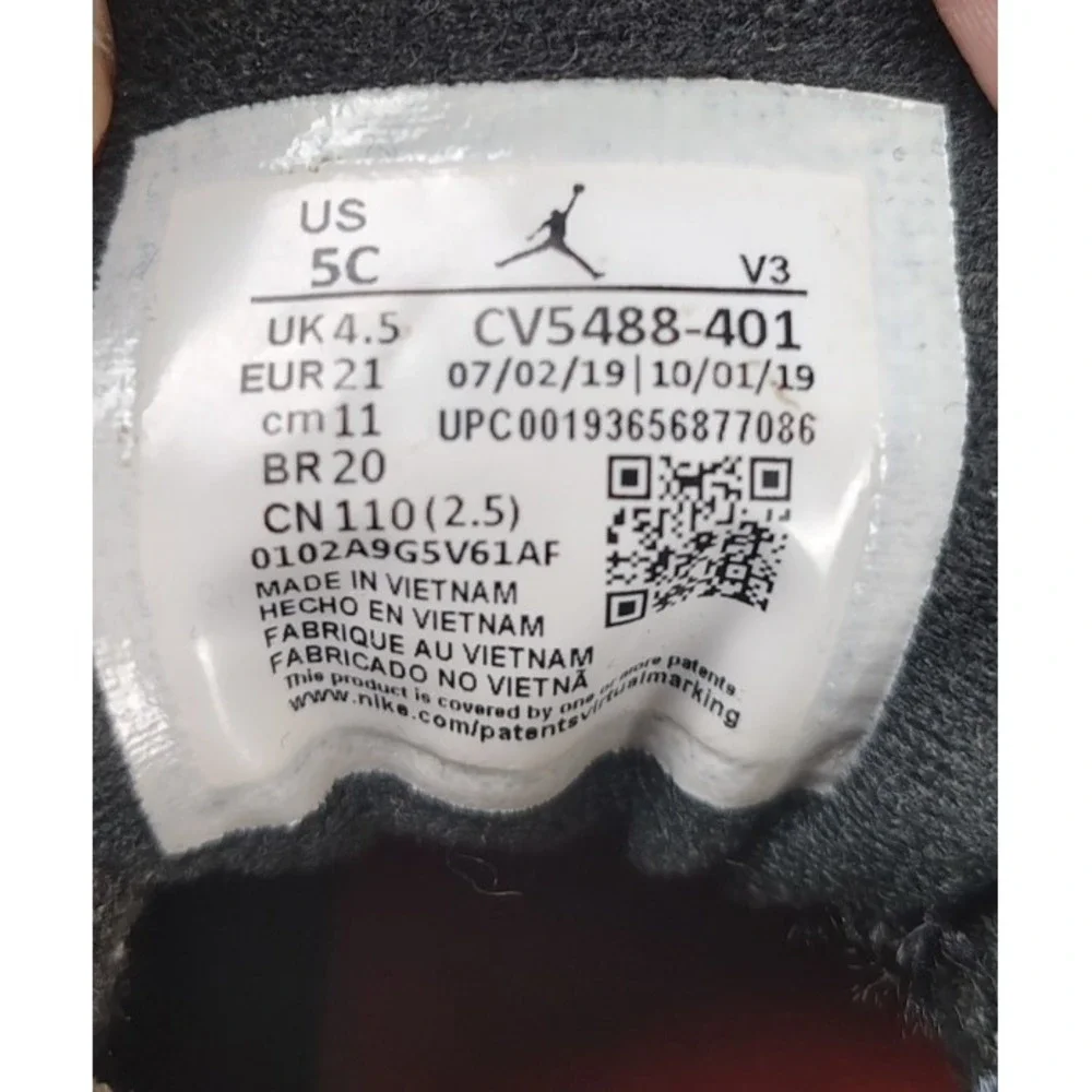 Nike Air Jordan 5C Retro‎ Blue Washed Denim Infant Shoes CV5488-401 ** Flaw